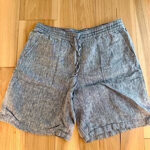Lands End Drawstring Linen Shorts